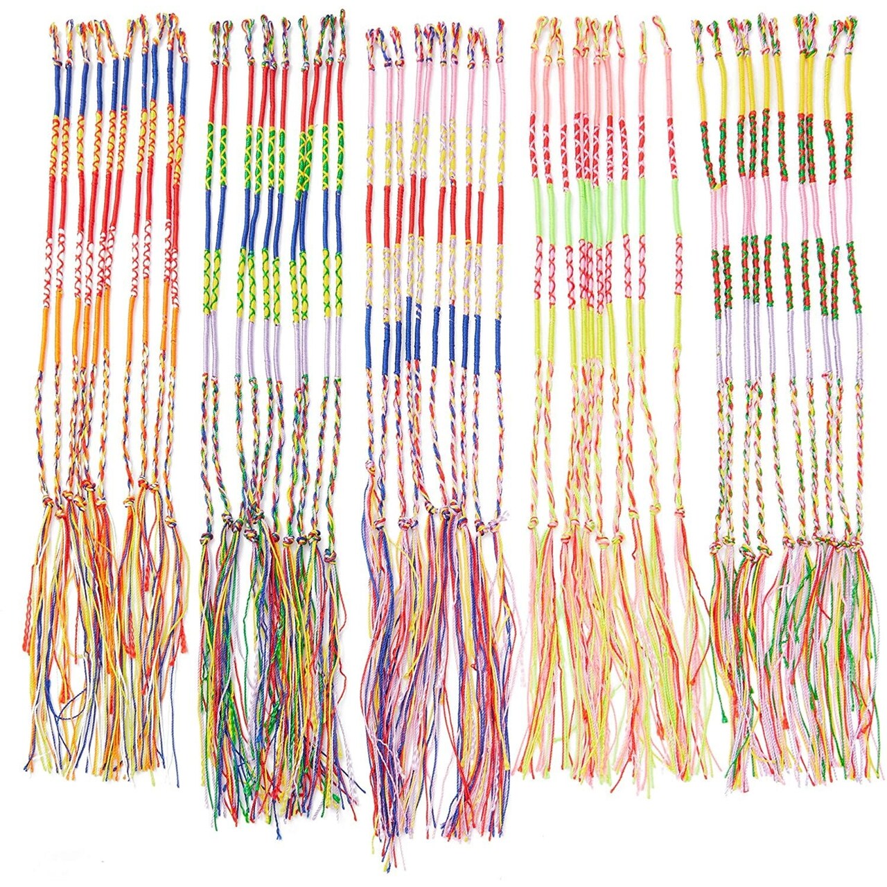 Bright Creations Friendship Bracelets Set (100 Count), Multicolored, One Size